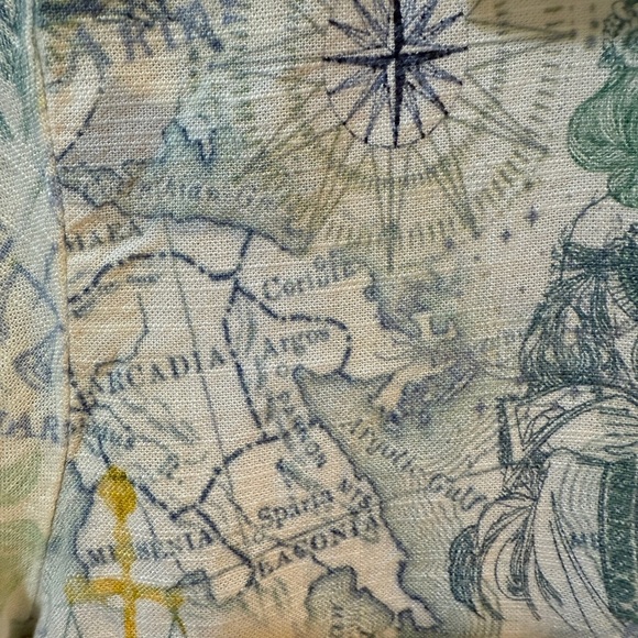 Jane and Delancey Linen Blend Italy Travel Button Up Roll Sleeve Option - Picture 3 of 7